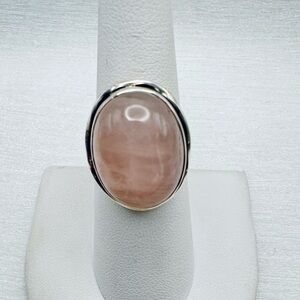 S925 Rose Quartz Ring